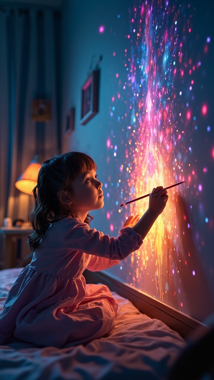 The Magical Bedroom Mural of a Young Artist