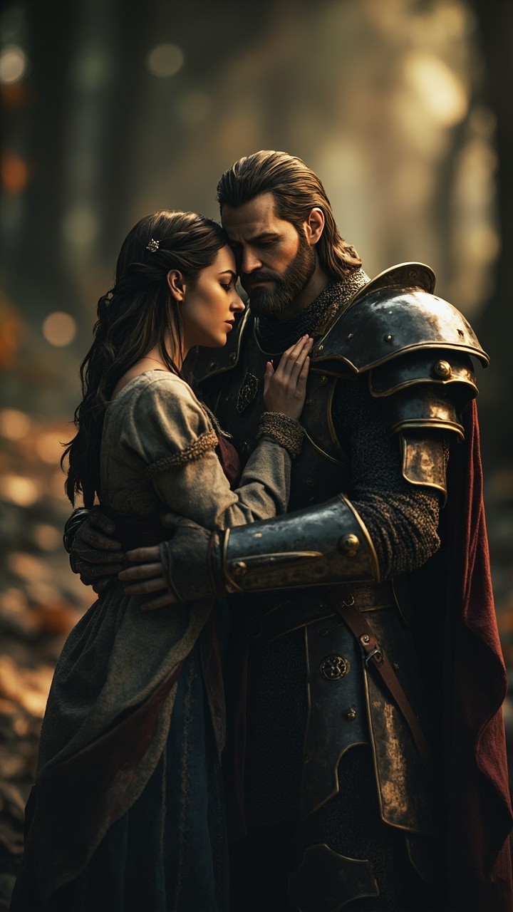 The Magical Warrior Embracing His Beautiful Wife