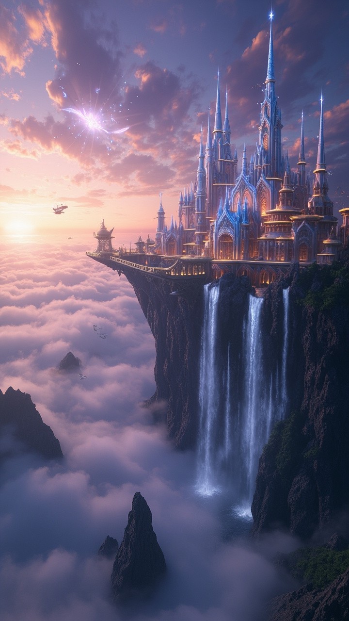 The Majestic Floating City at Sunset