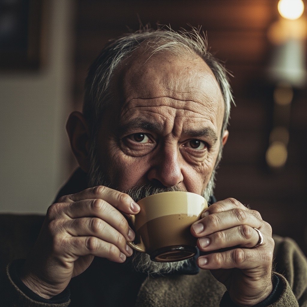 The Man Enjoying His Tea