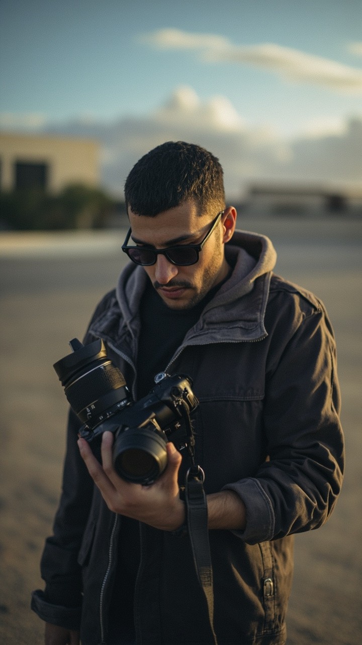 The Man Holding a Camera