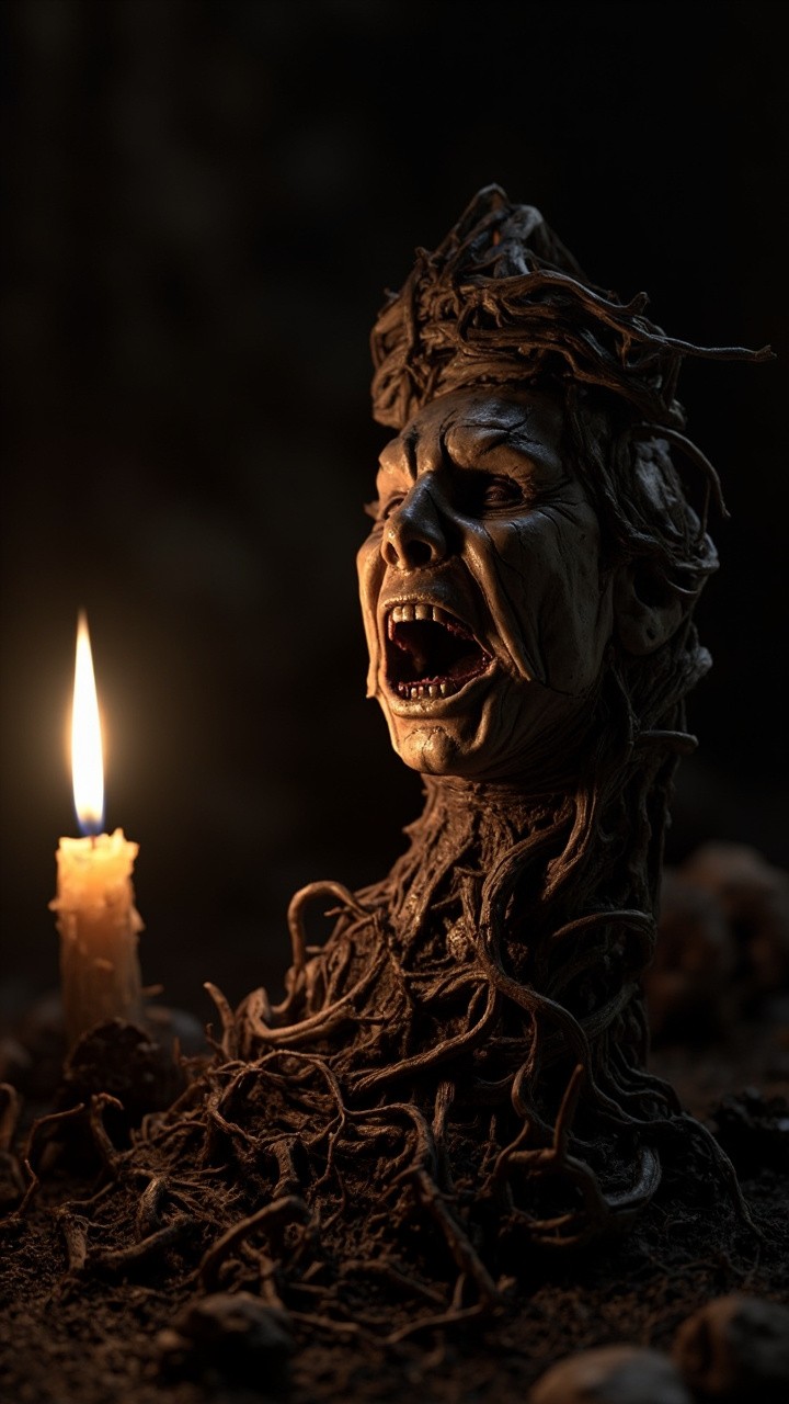 The Mandrake Root Sculpture in Alchemist's Workshop