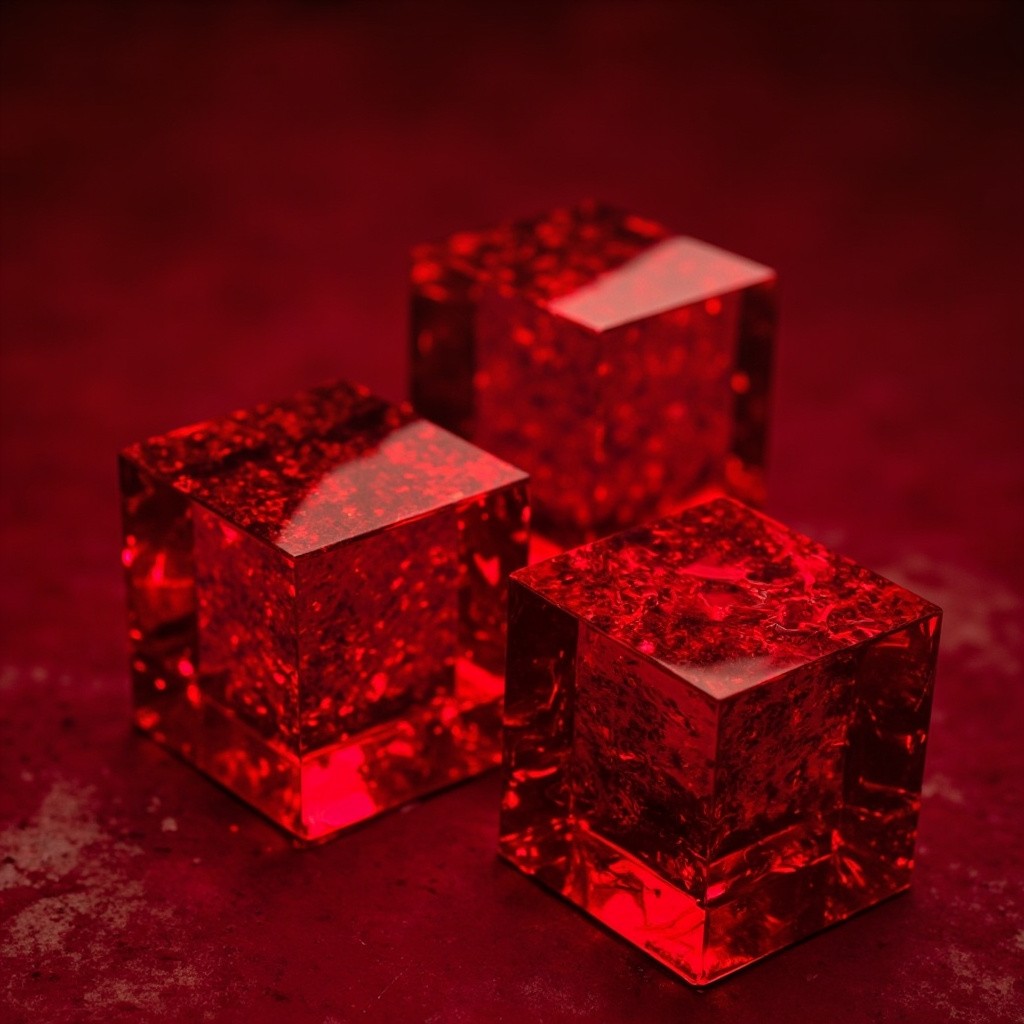 The Maroon and Red Crystal Block Display