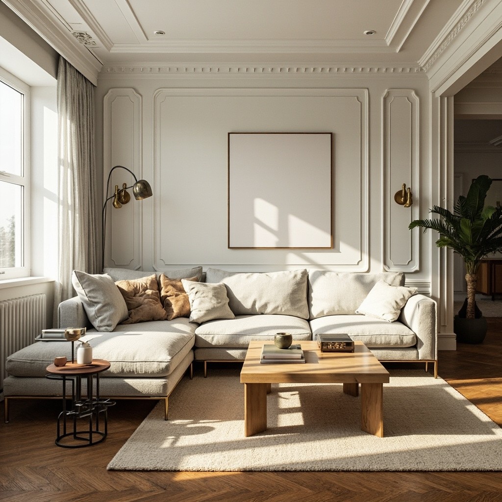 The Mid-Century Living Room with L-Shaped Sofa