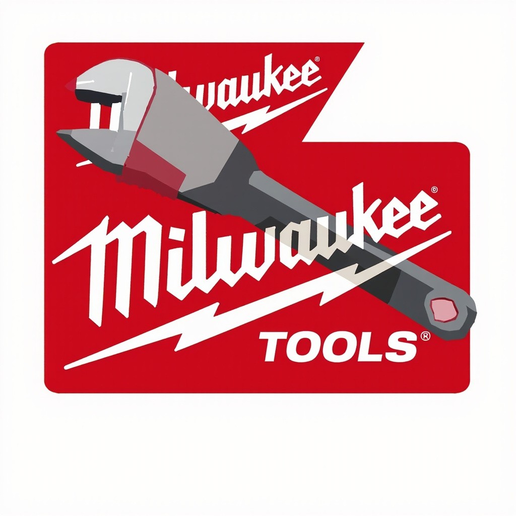 The Milwaukee Tools Logo Highlighting a Wrench