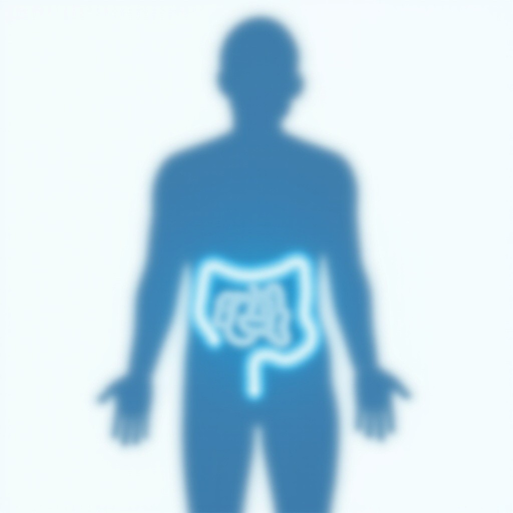 The Minimalist Medical Illustration Highlighting Intestine Health