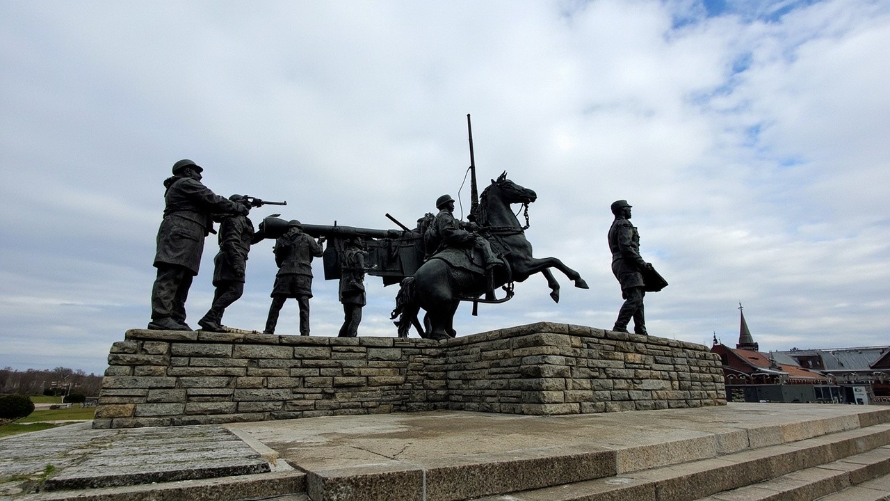 The Motherland Statue from Piskaryovskoye Memorial Cemetery