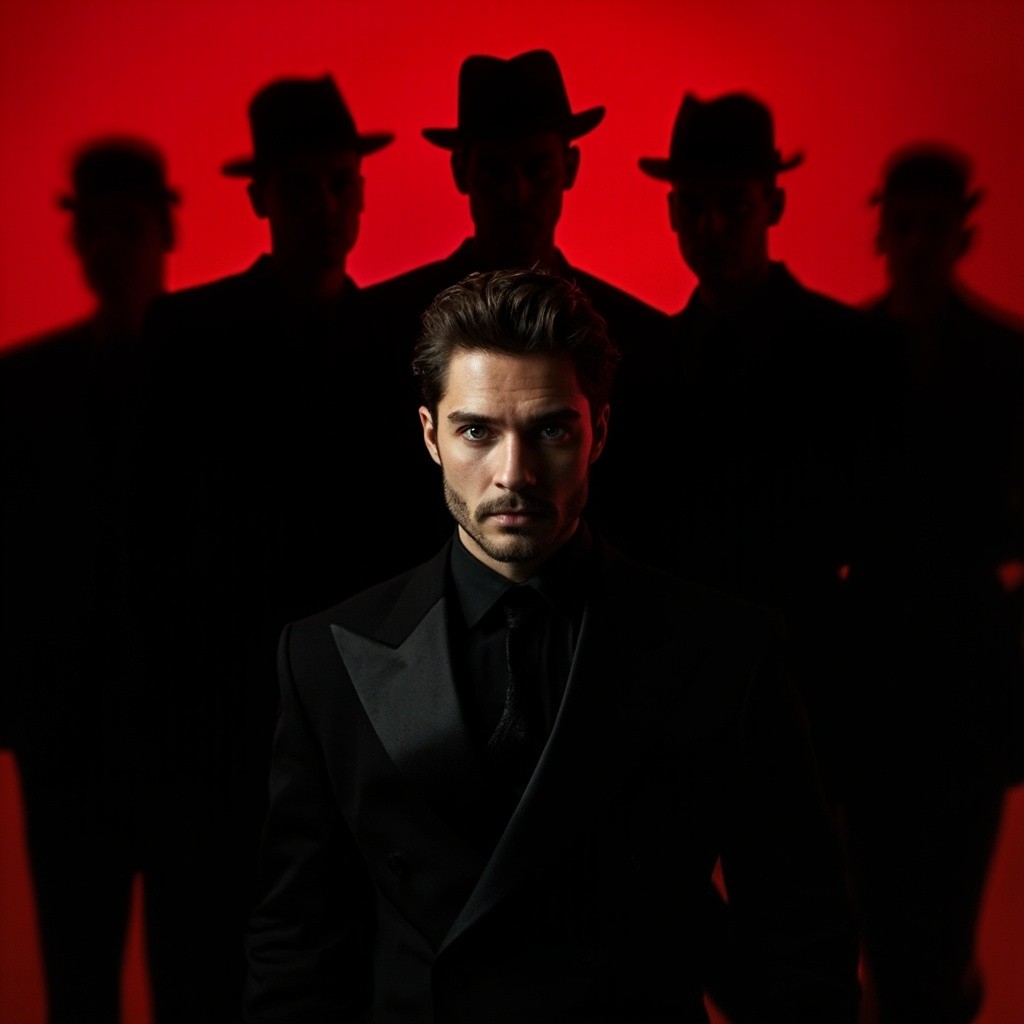 The Mysterious Designer Amidst Shadowy Figures