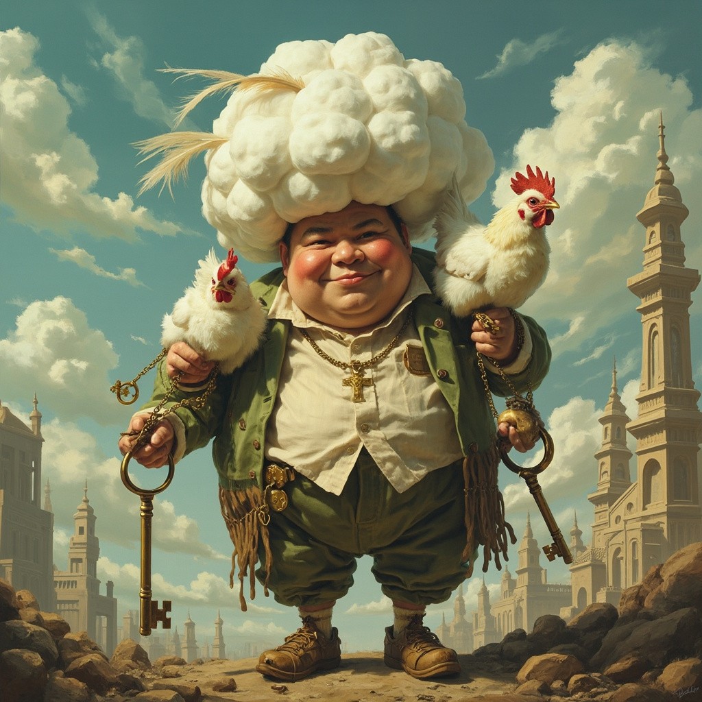 The Odd Man and Chicken in Glistophonia City