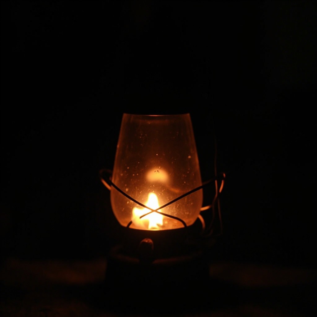 The Old Lamp Blowing in the Dark