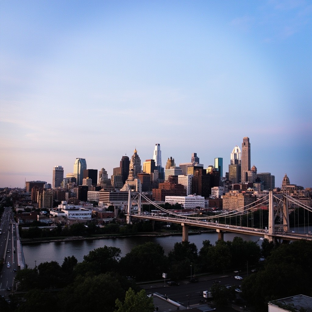 The Philadelphia City Skyline View