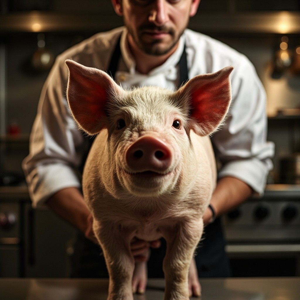 The Pig Confronts the Chef