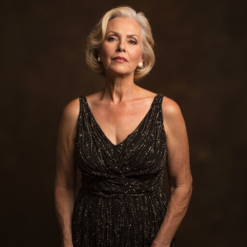 The Plus Size Senior Women in Evening Gowns