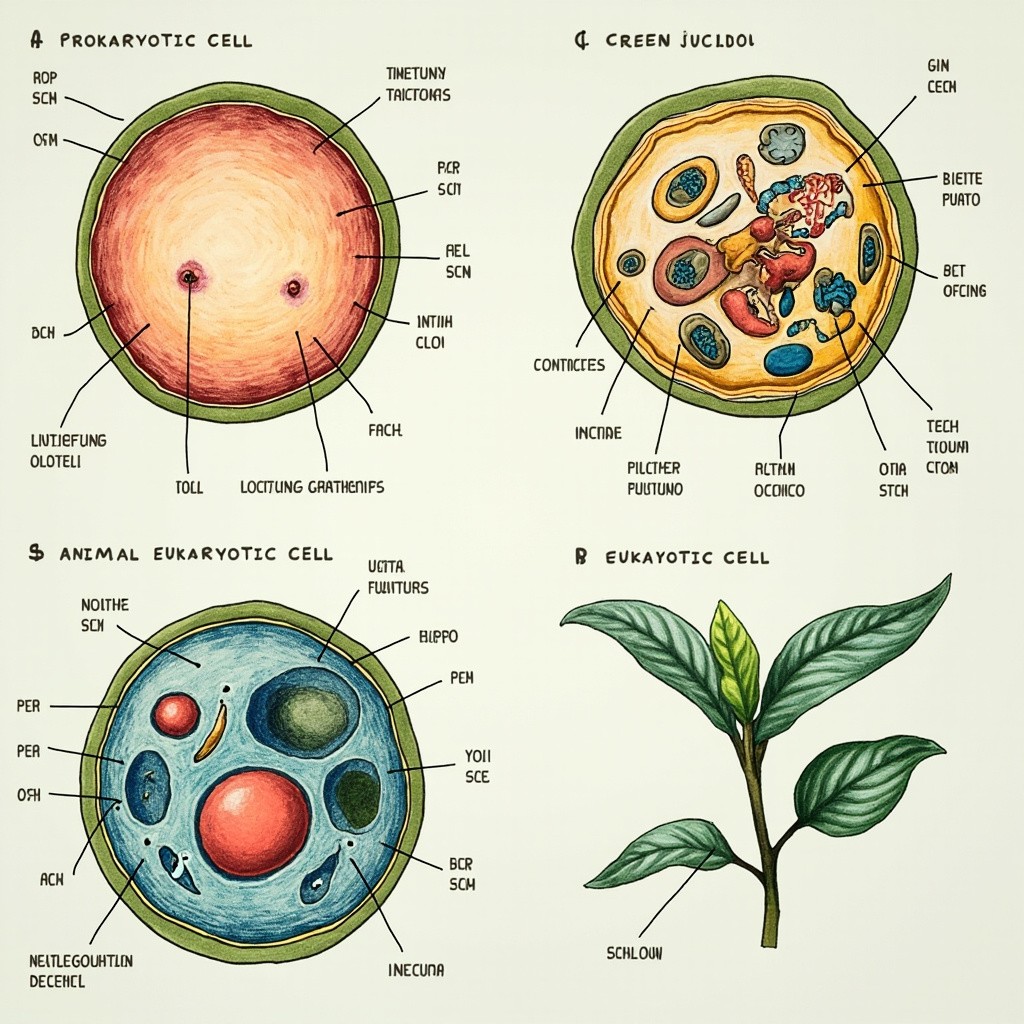 The Prokaryotic, Animal and Plant Eukaryotic Cells