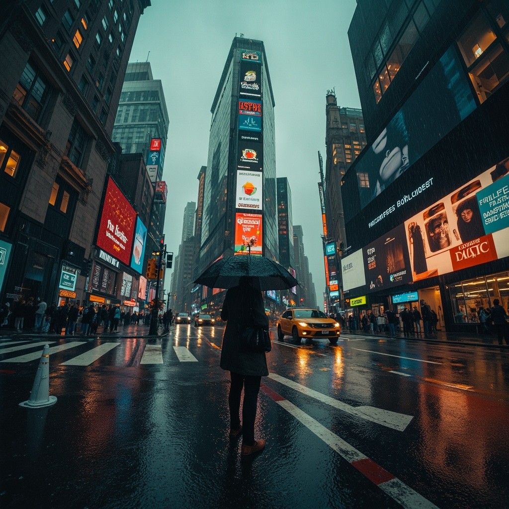 The Rain Drenched Streets of NYC