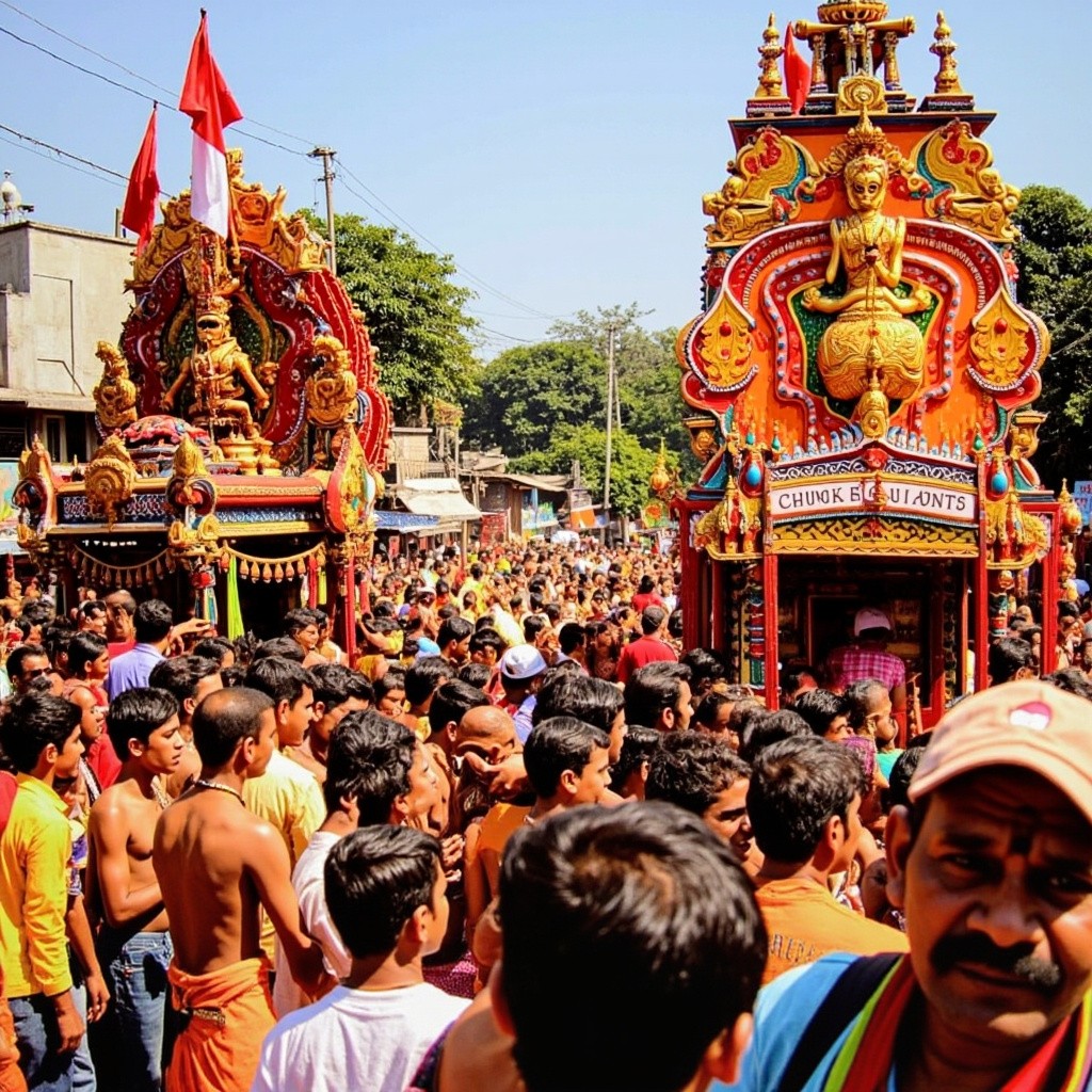 The Ratha Yatra Festival in Puri