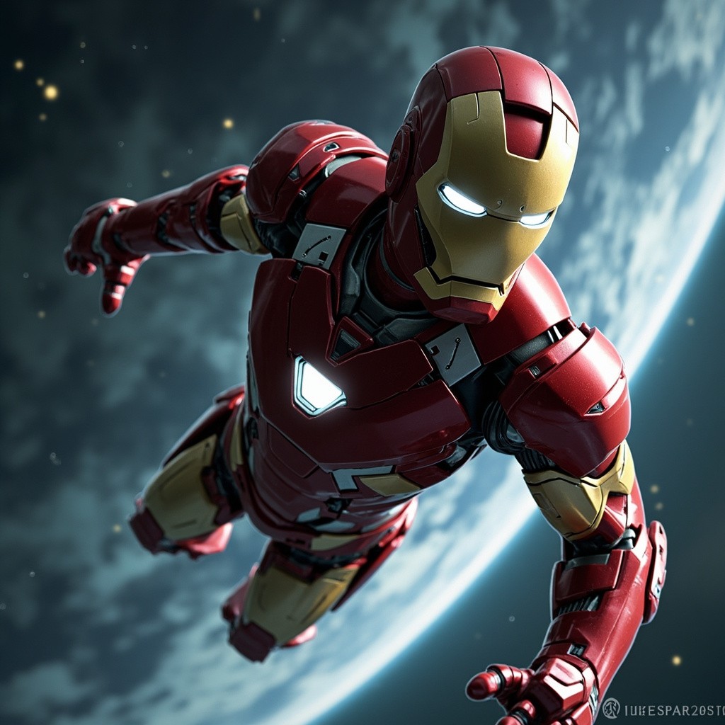 The Realistic Ironman Flying in Space The Realistic Ironman Flying in Space
