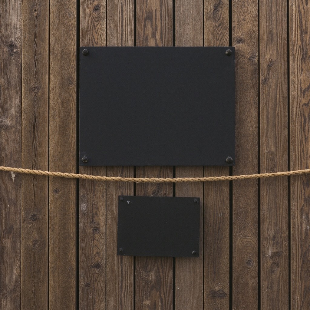 The Rectangular Fence with Wrapped Rope and Blackboards