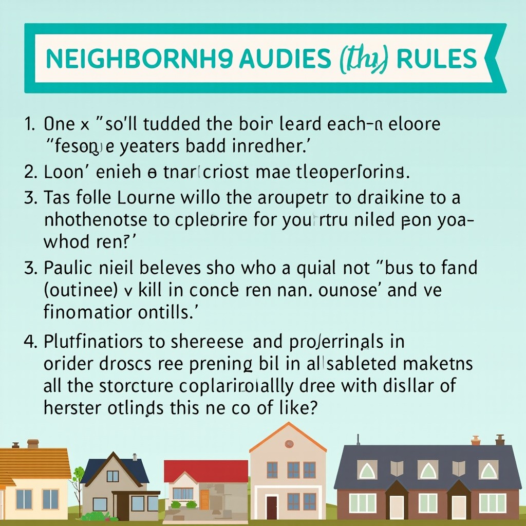The Rules and Duties in a Neighborhood