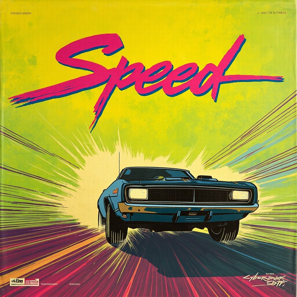 The Speeding Car on Cyberpunk 2077 Poster