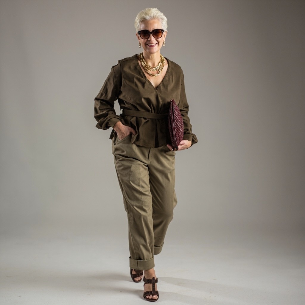 The Stylish 40-Year-Old Woman with Chic Outfit