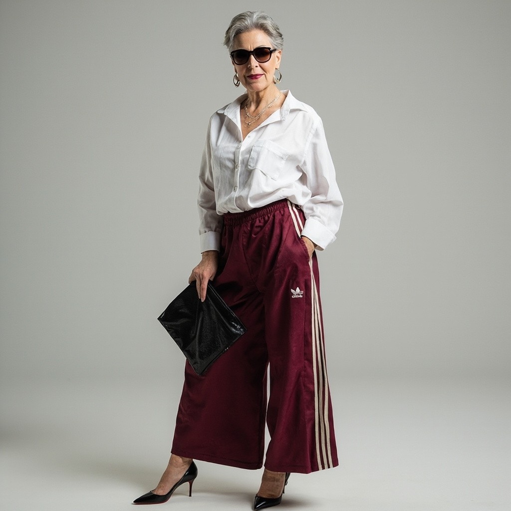The Stylish 50-Year-Old Woman with Gray Hair