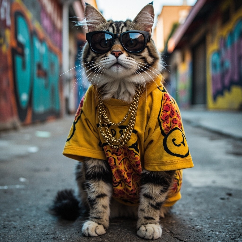 The Stylish Cat in Urban Dembow Fashion