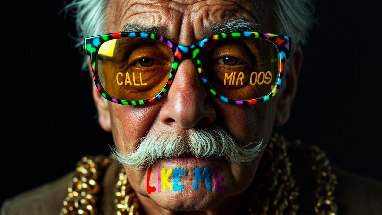 The Stylish Elderly Korean Man's Bold Fashion Statement