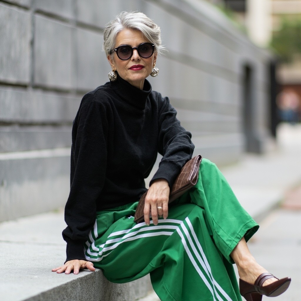 The Stylish Woman in Sports Chic Outfit