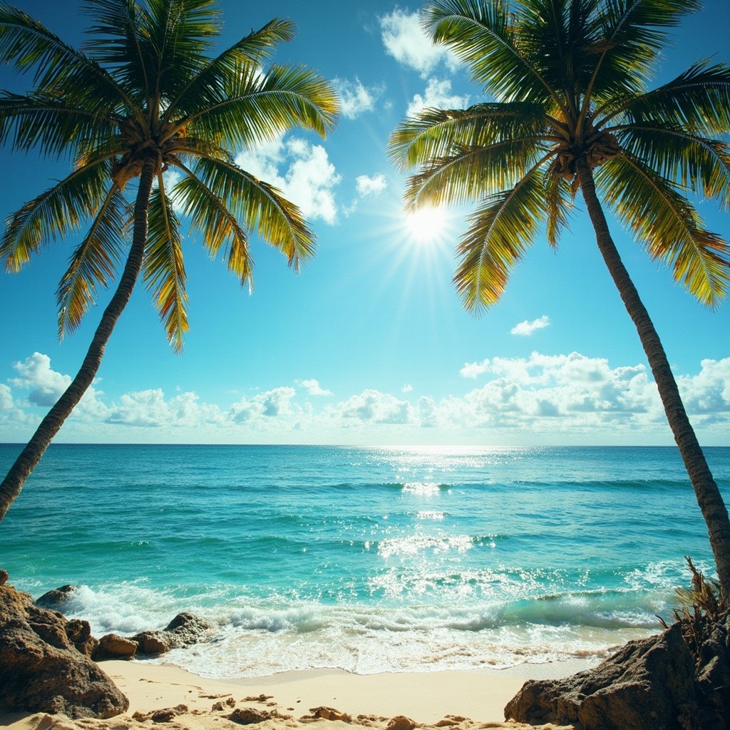 The Sun, Sea, and Palm Trees