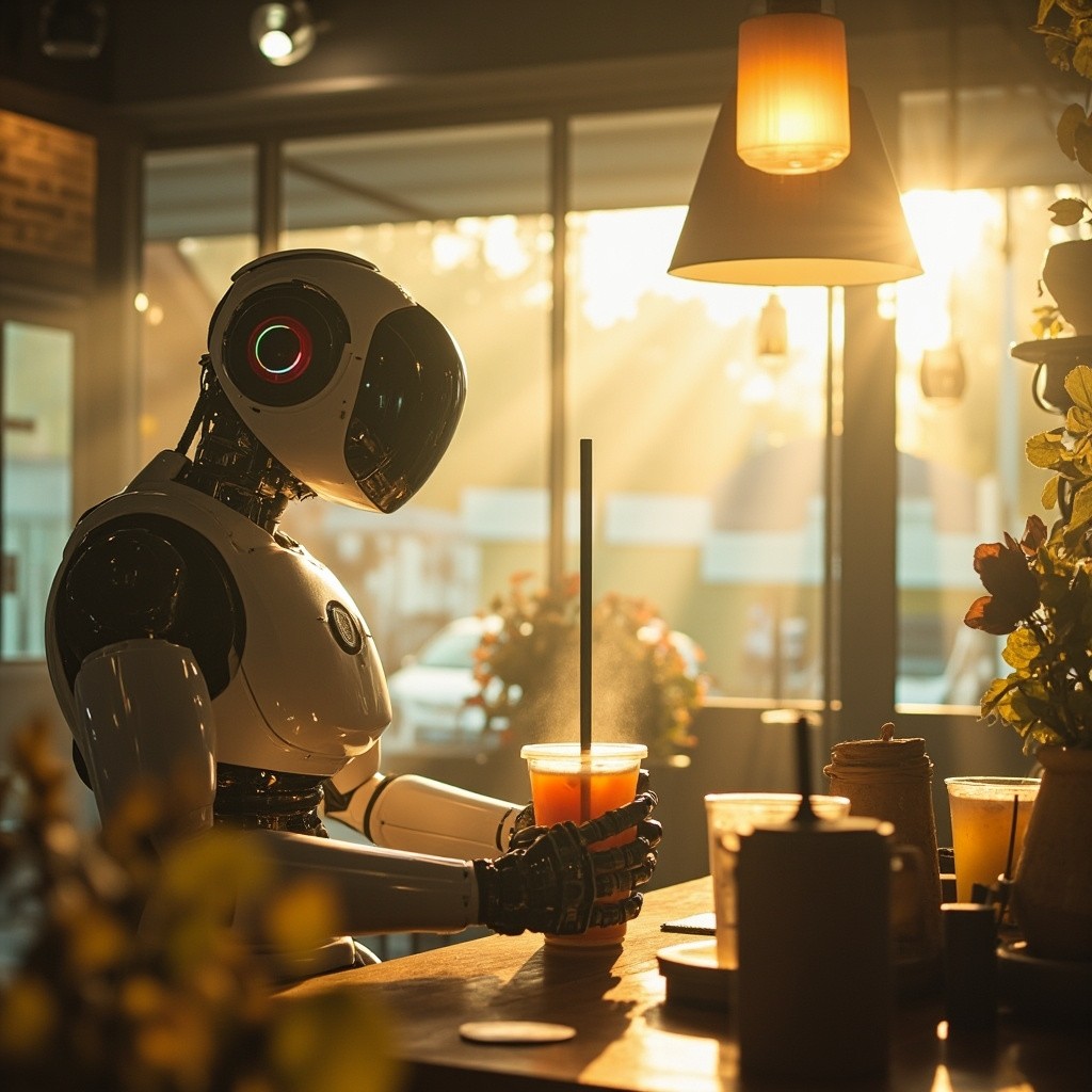 The Sunny Robot-Run Teashop Scene
