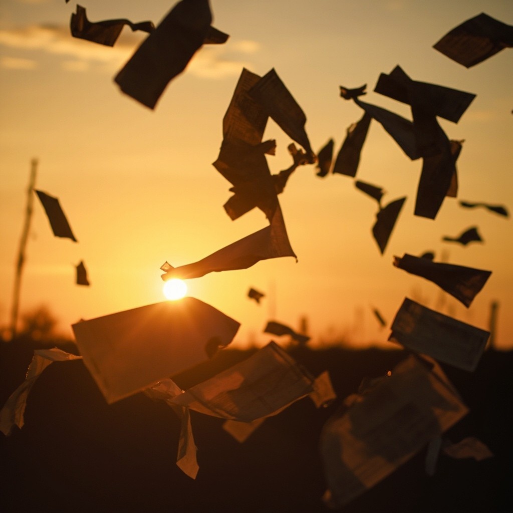 The Sunset Scatter of Newspapers
