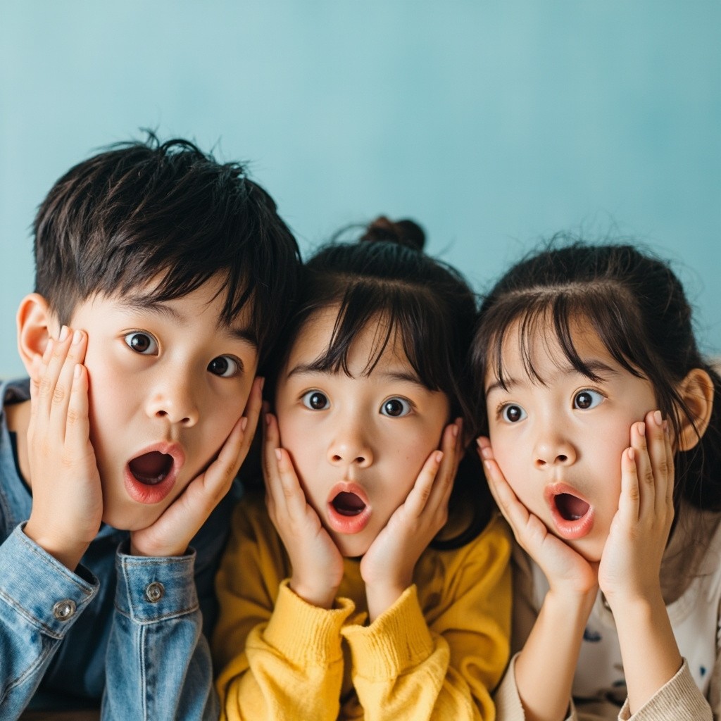 The Surprised Asian Students and Mom Picture