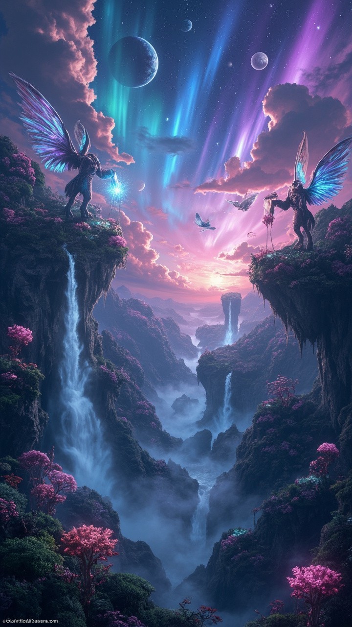 The Surreal Twilight Sky and Floating Islands