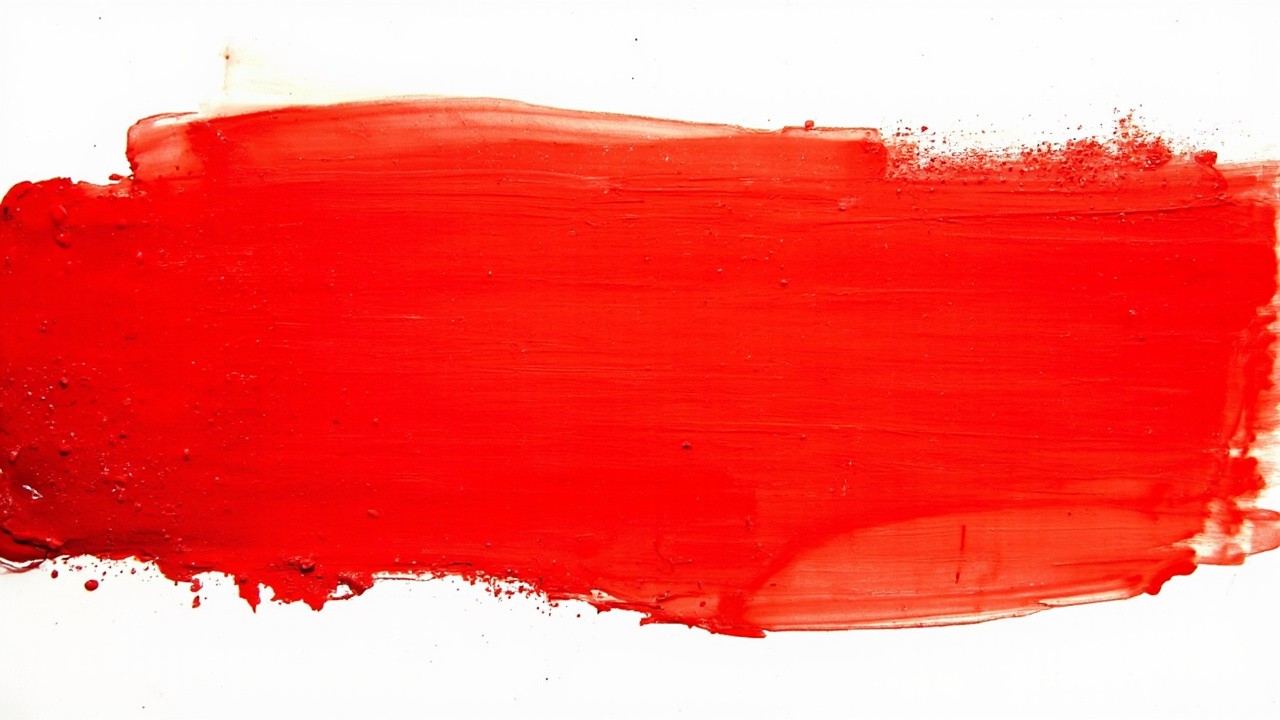 The Texture of Red Paint on Clear Background