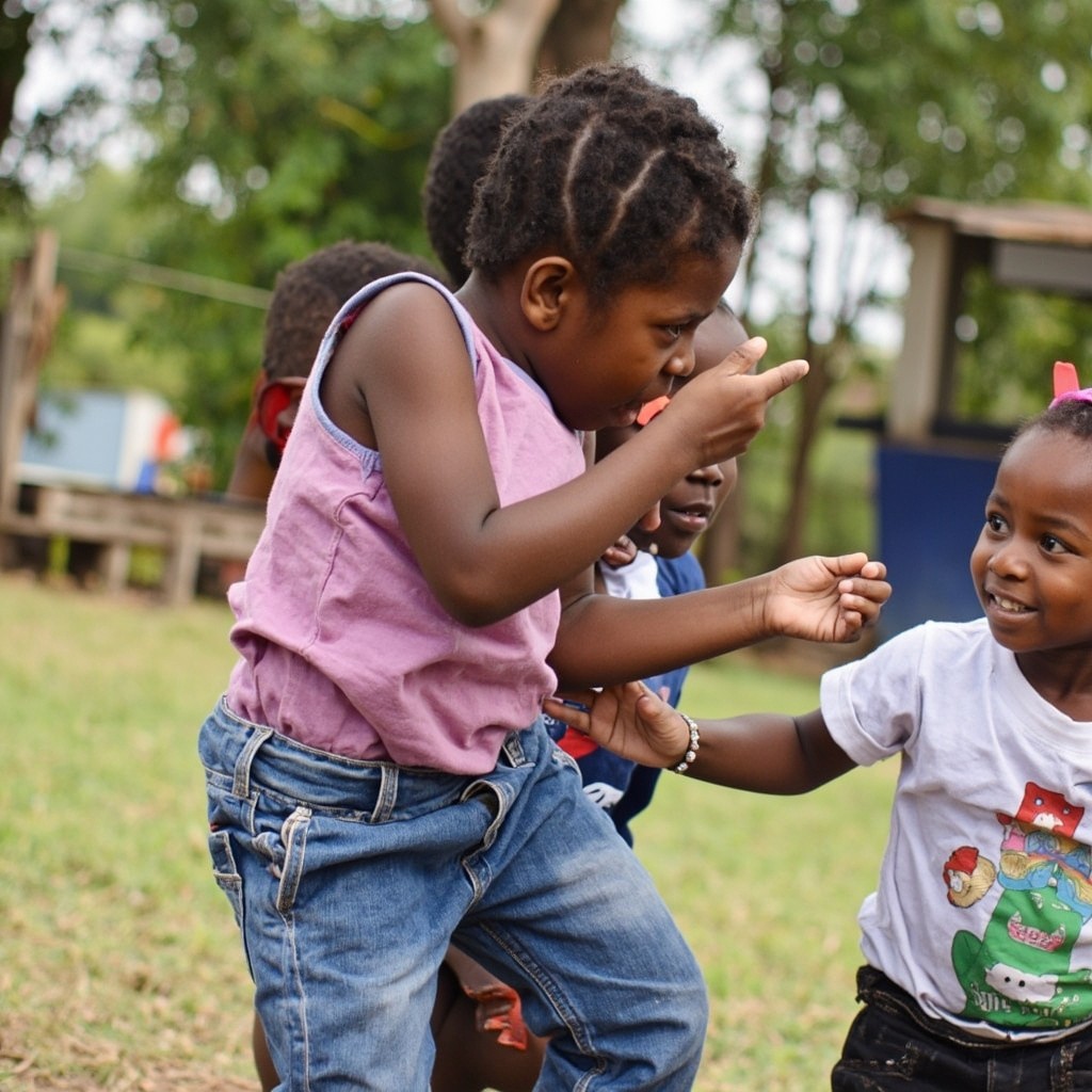 The Toddlers Playing Outdoors