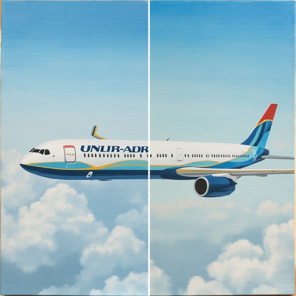 The Two Slightly Different Airplane Paintings
