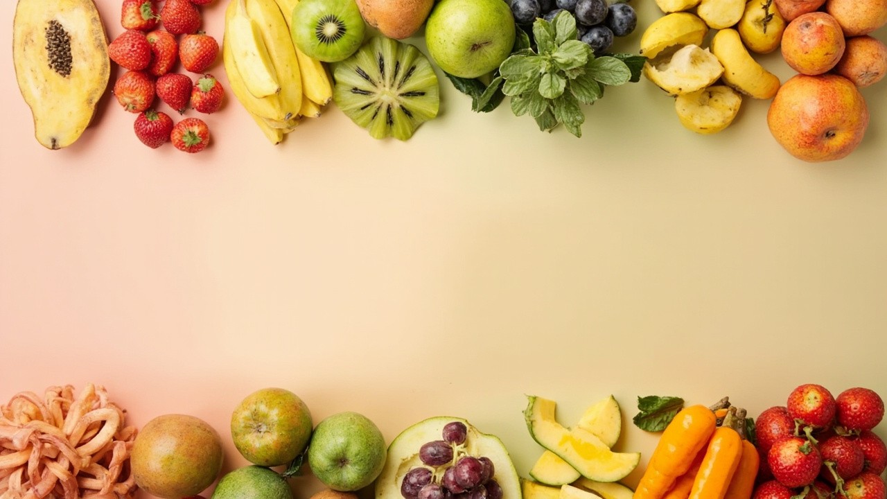 The Vibrant, Symmetrical Fruit Display on Pastel Table