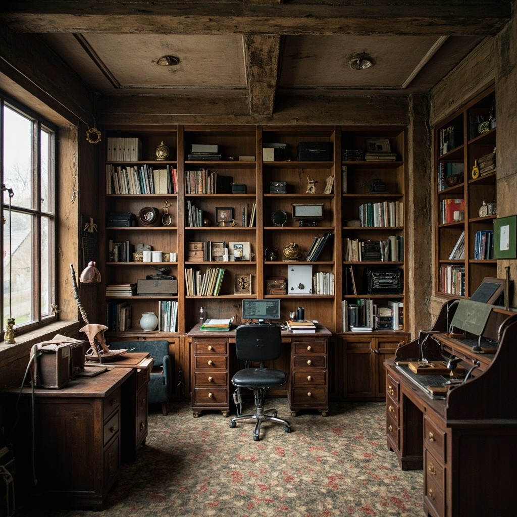 The Vintage Office Viewed from Front and Above