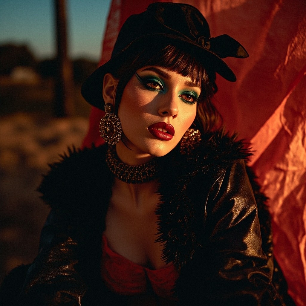 The Vogue-style High-Fashion Shoot with Dramatic Lighting