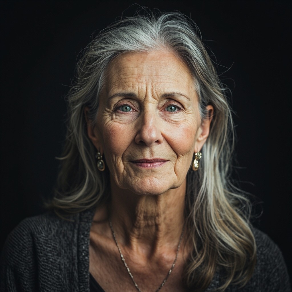 The Wise, Confident Modern Woman with Grey Hair