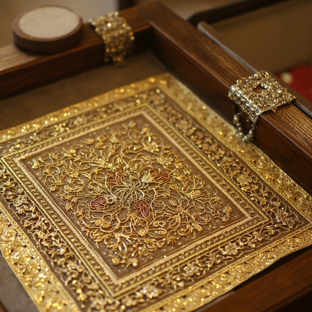 The Zardozi Embroidery Artist at Work