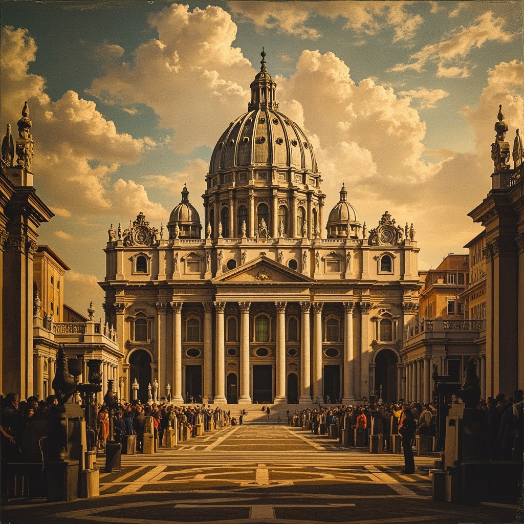 The front view of St. Peter's Basilica Altar