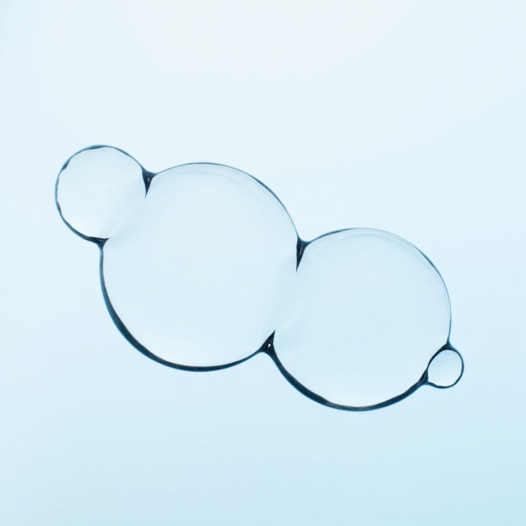Three Water Bubbles on Transparent Background