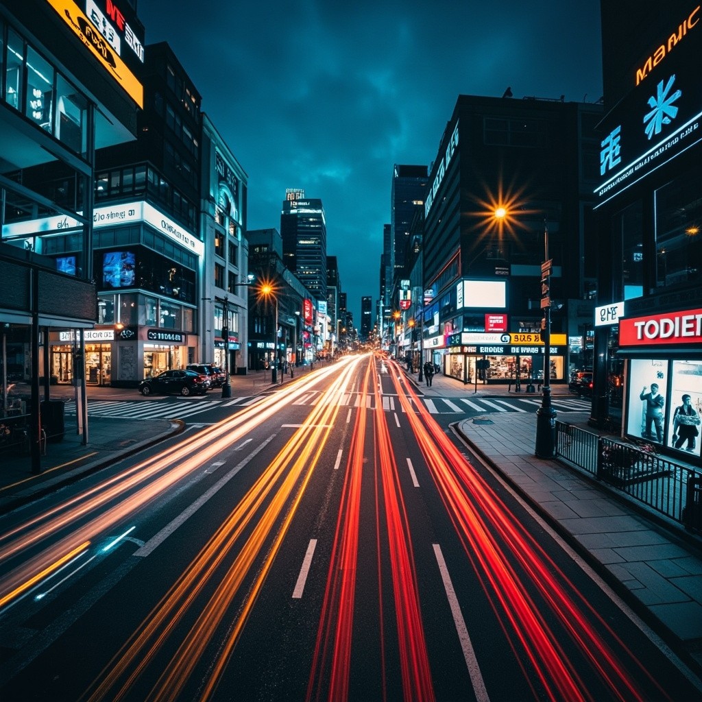 Timelapse of a Business District