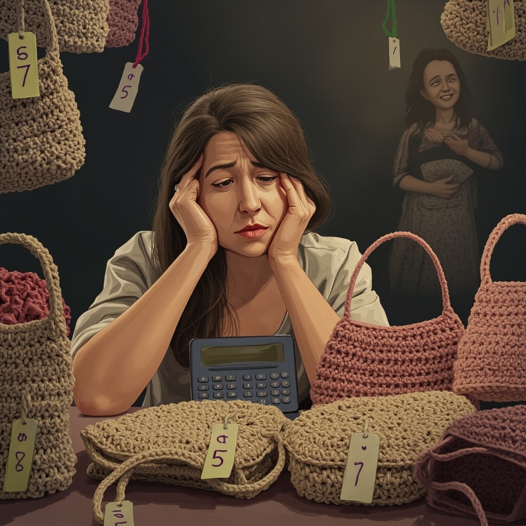 Tired Crochet Artisan with Low-Priced Handbags