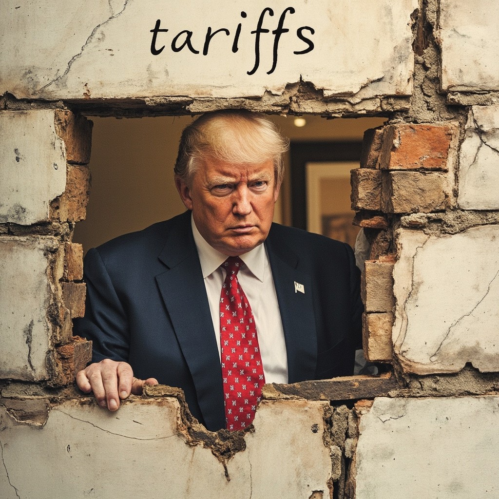 Trump Building Wall Around America's Map with Tariffs
