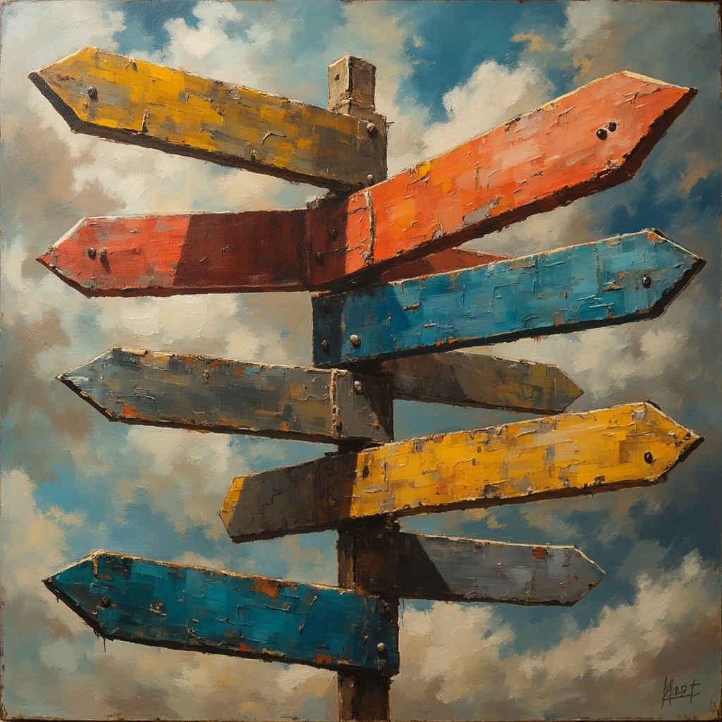 Various Directions Indicated