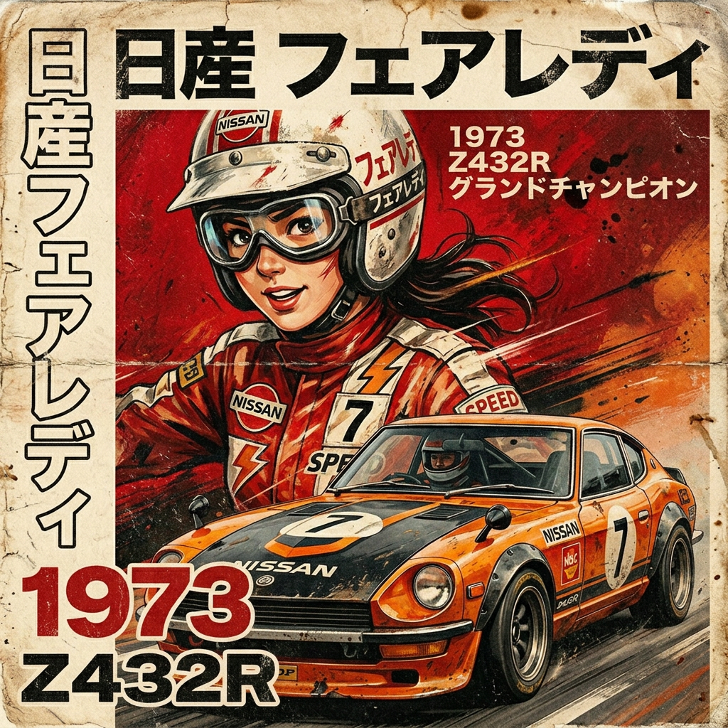 saru 昭和ポスター Vintage-Japanese-Racing-Poster