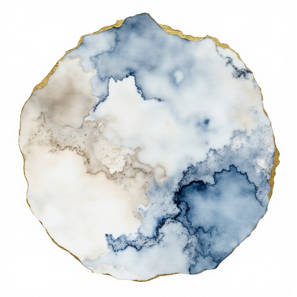 Watercolor Geode Painting in Nene Thomas Style